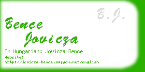 bence jovicza business card